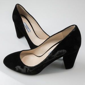 PRADA BLACK VELVET HEELS